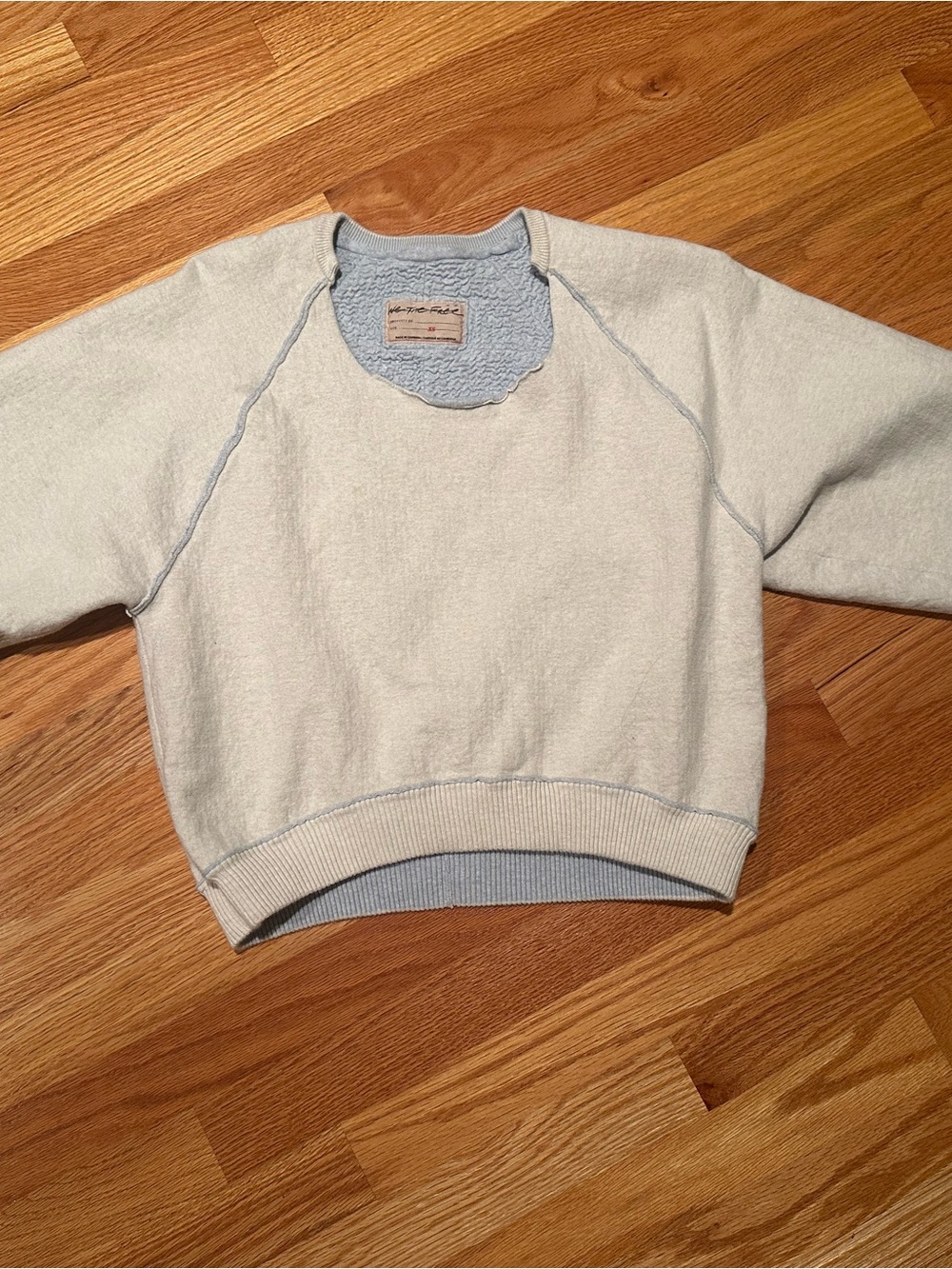 We The Free Pale Cream Crewneck Sweatshirt